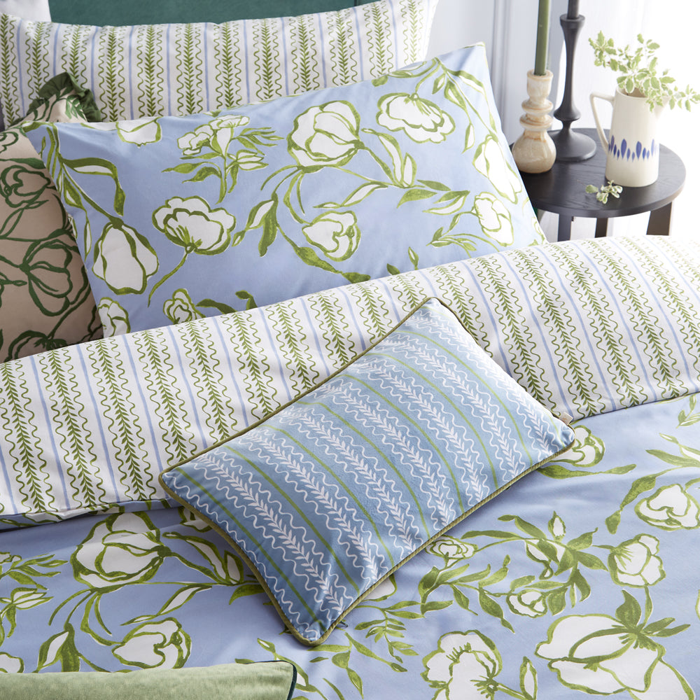 Albera Floral Duvet Cover Set French Blue